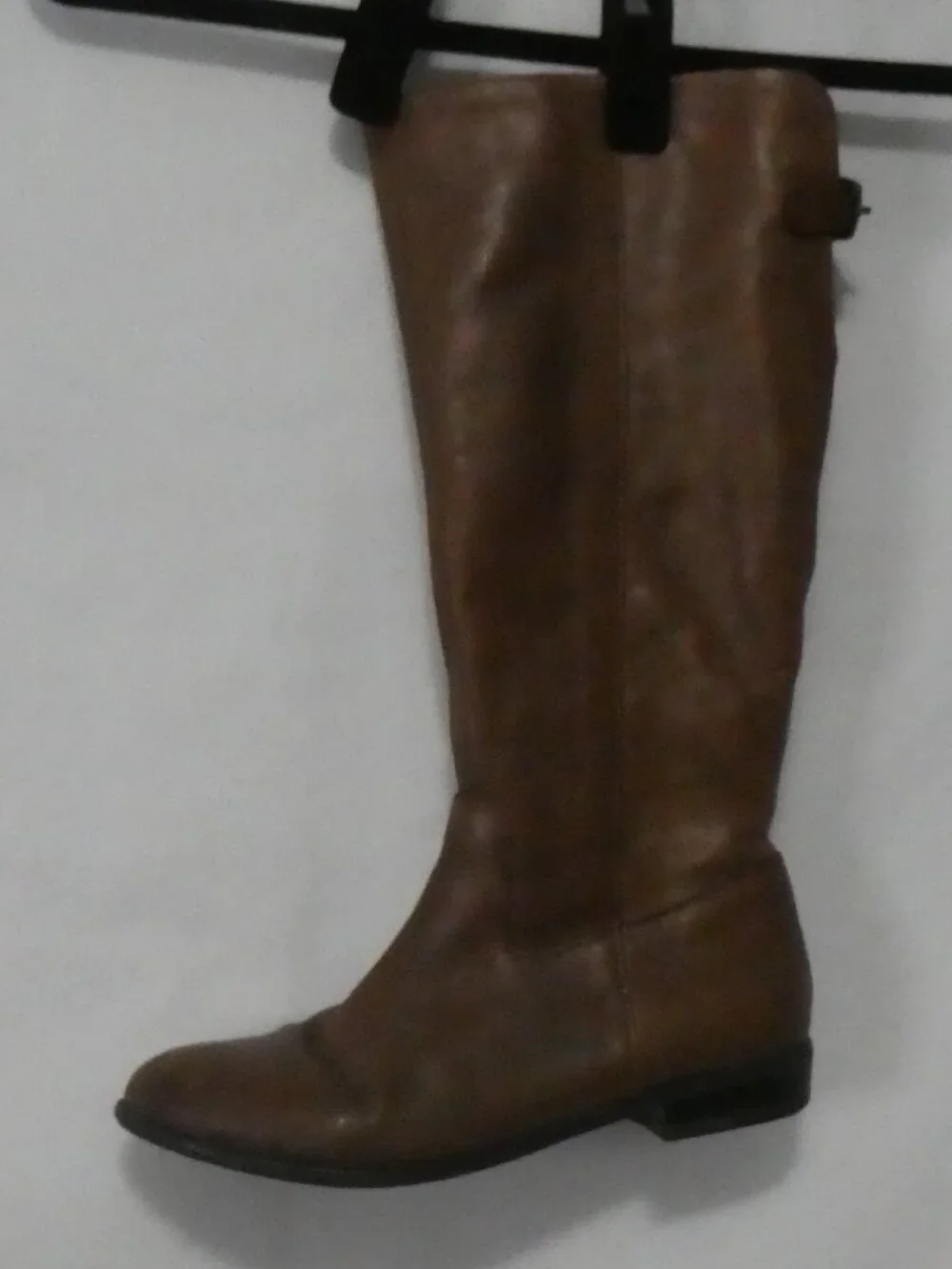ALDO Brown Leather Knee High Riding Boots Back Buckles - Size 5 - Picture 8 of 16